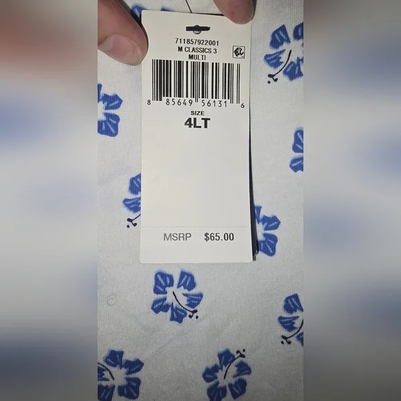 Polo Ralph Lauren White and Blue Patterned Tee.  NWT - Picture 3 of 3